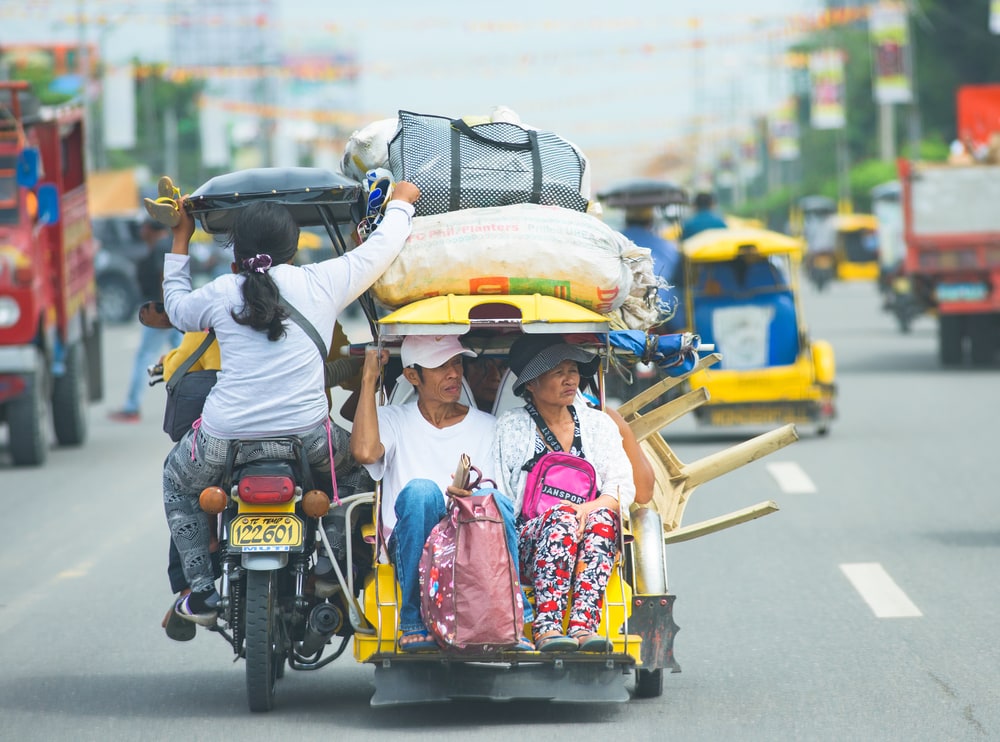Transportmöglichkeit auf den Philippinen: Ein motorisiertes Dreirad