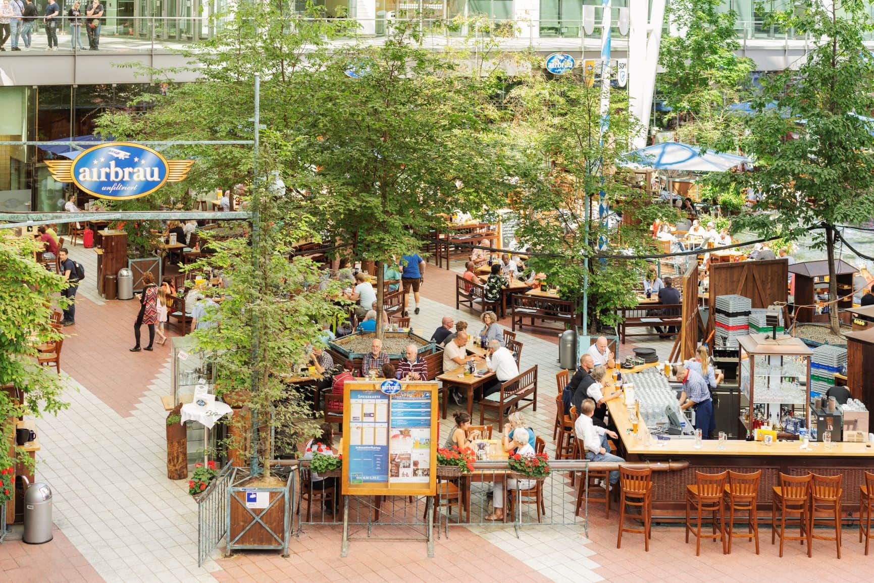 Biergarten Airbräu am Flughafen München
