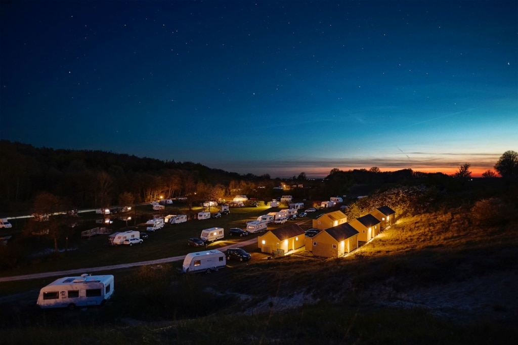Camping Mons Klit nachts