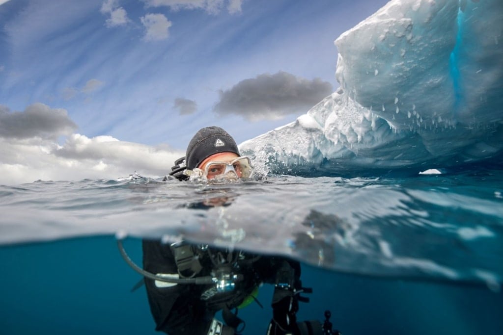 Eisbergtauchen in der Antartkis