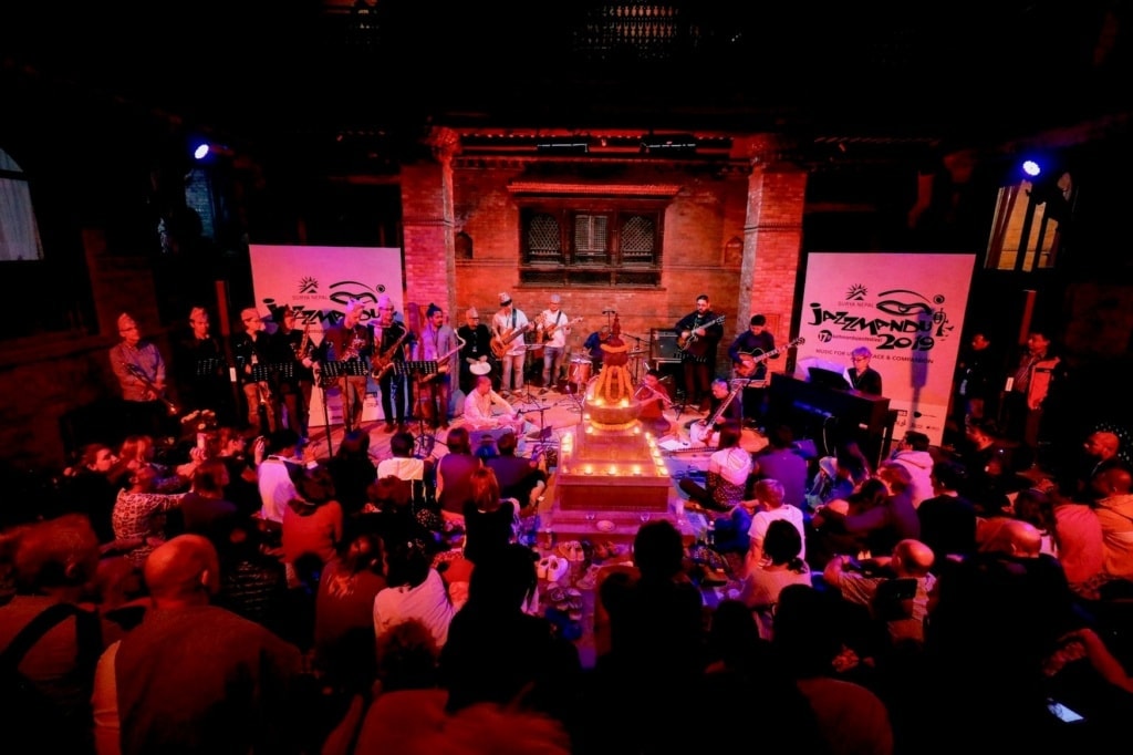 Konzert während des Jazzmandu-Festivals in Kathmandu, Nepal