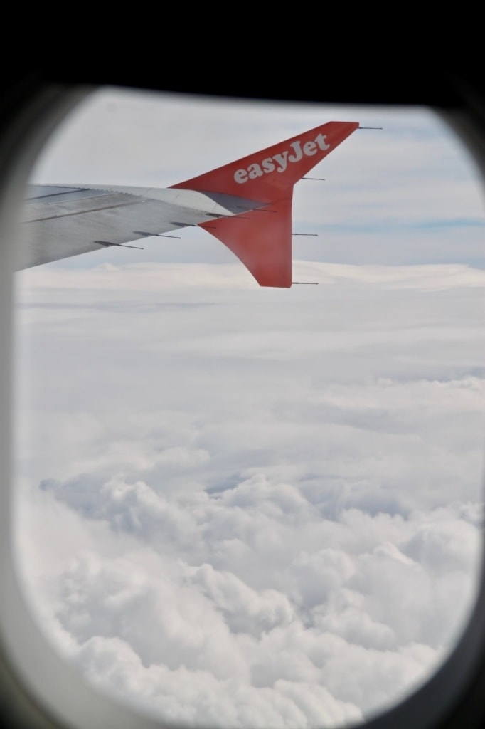 Foto aus dem Easyjet-Flugzeug 