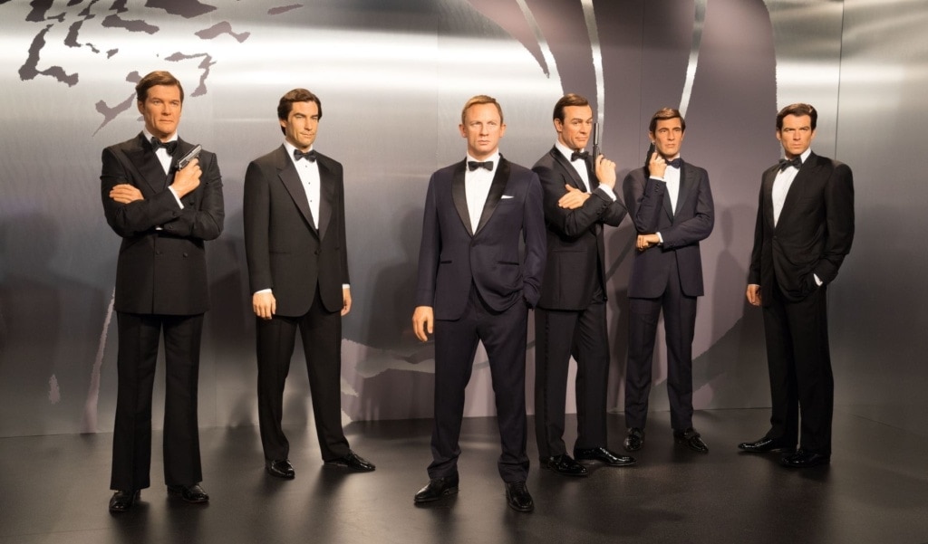 Wachsfiguren der James-Bond-Schauspieler
