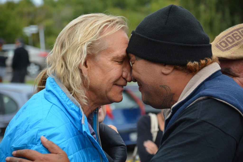 Hongi-Begrüßung in Neuseeland