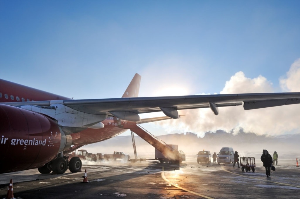 Flugzeug von Air Greenland auf Grönland