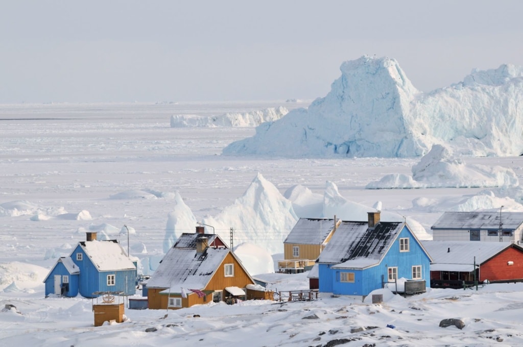 Häuser in Ilulissat auf Grönland