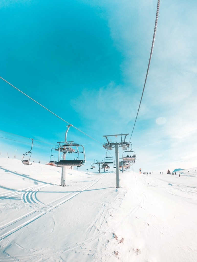 Gondeln im Skigebiet Alta Badia in Italien