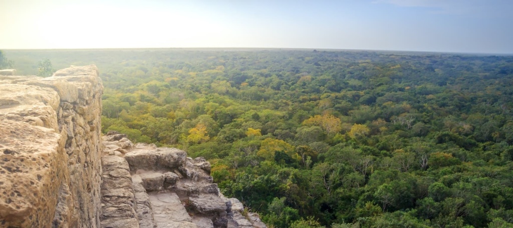 Blick von der Coba Pyramide in Yucatan, mexiko