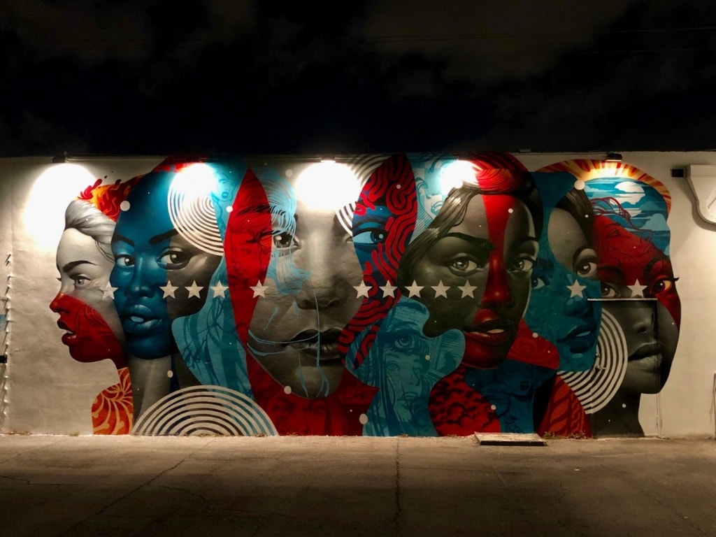 Mural in Winewood Malls, Miami