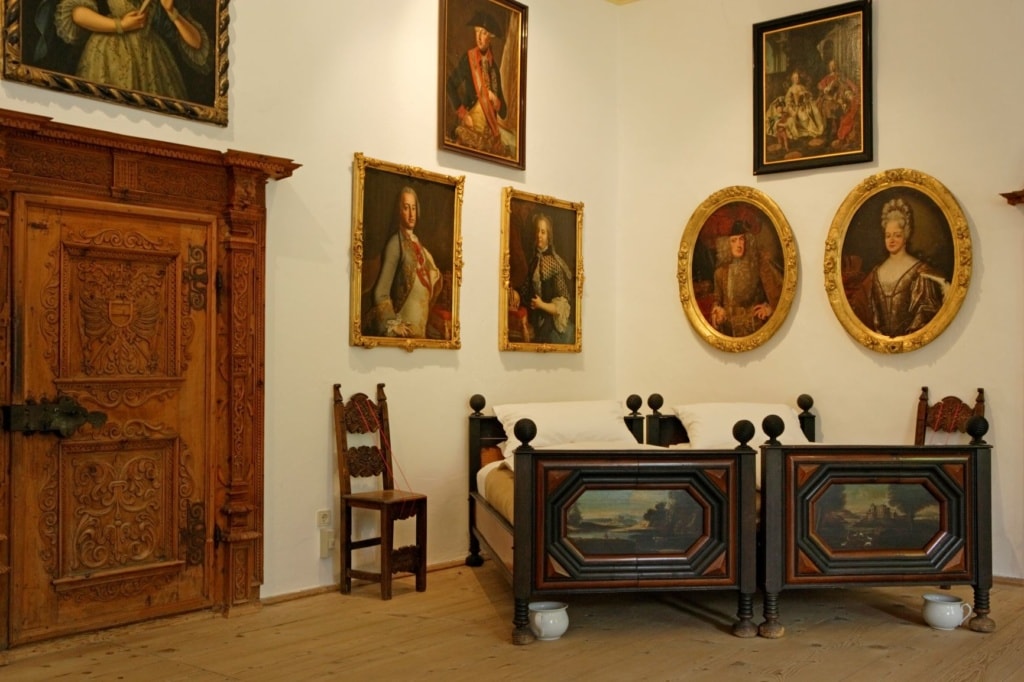 Ausstellungsraum in Schloss Schenna