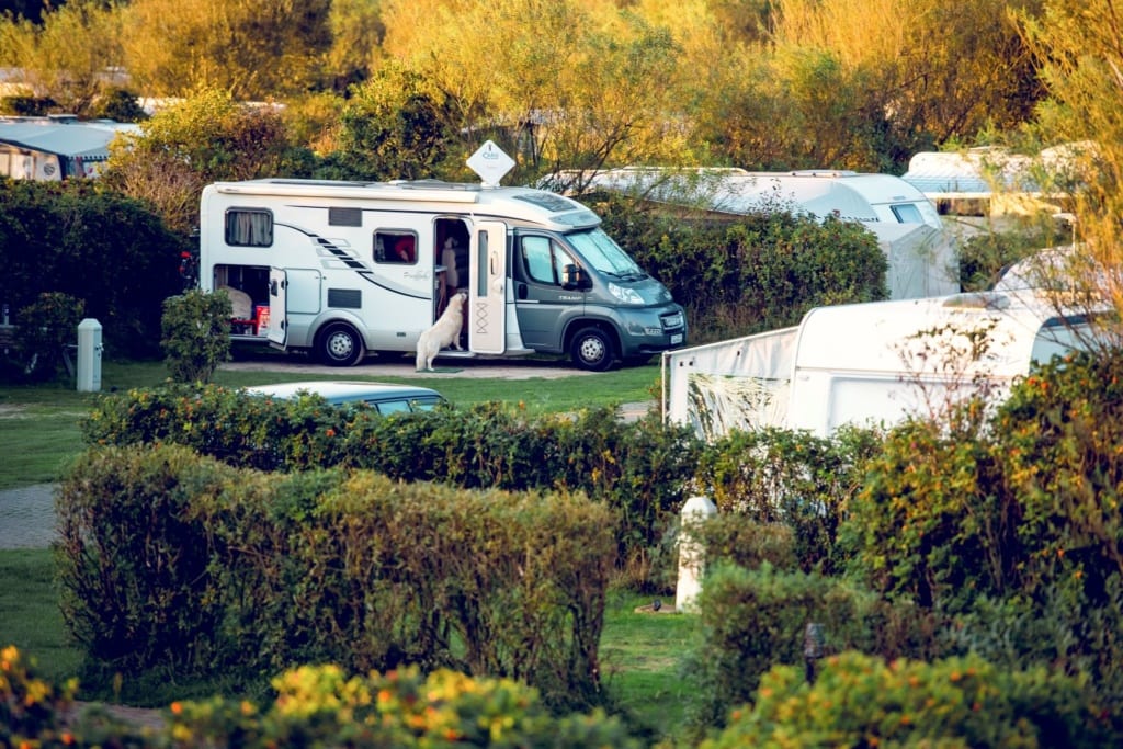 Campingplatz im Hvidbjerg Strand Feriepark, Dänemark