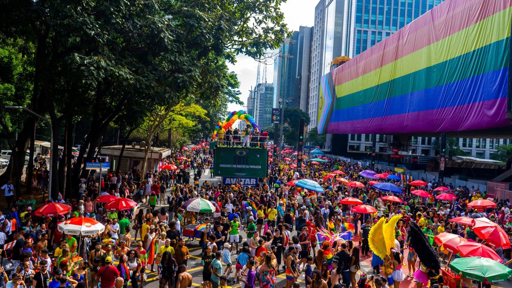 LGBT-Pride-Parade in Sao Paulo, Brasilien