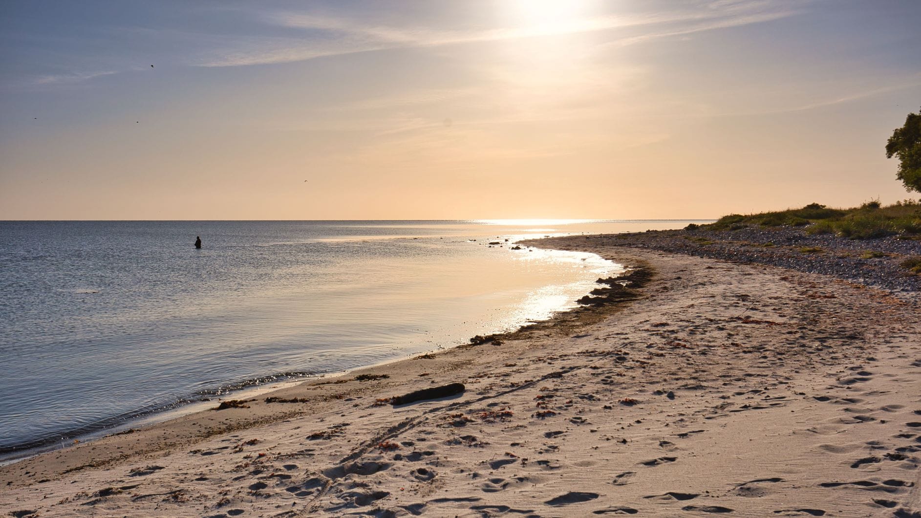 Schwimmer in der Ostsee bei Oehe.