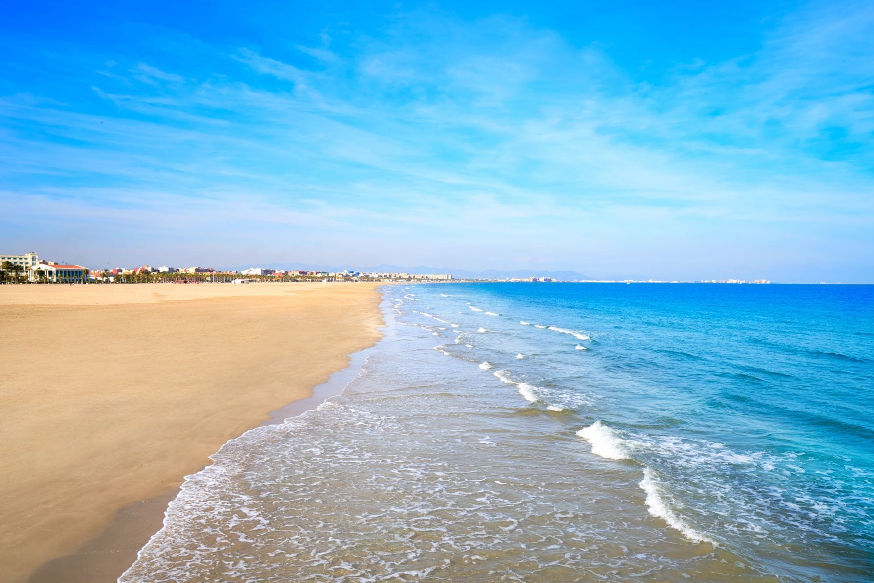La Malvarrosa Strand in Valencia