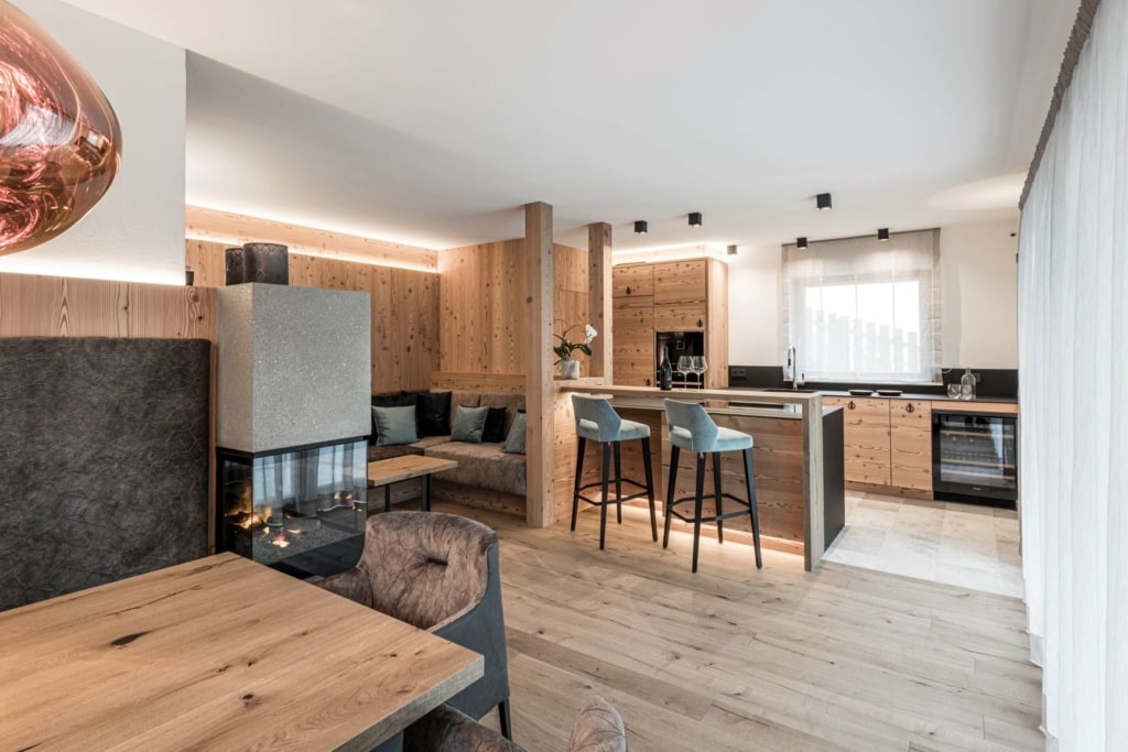 Blick in das Chalet Quarzit