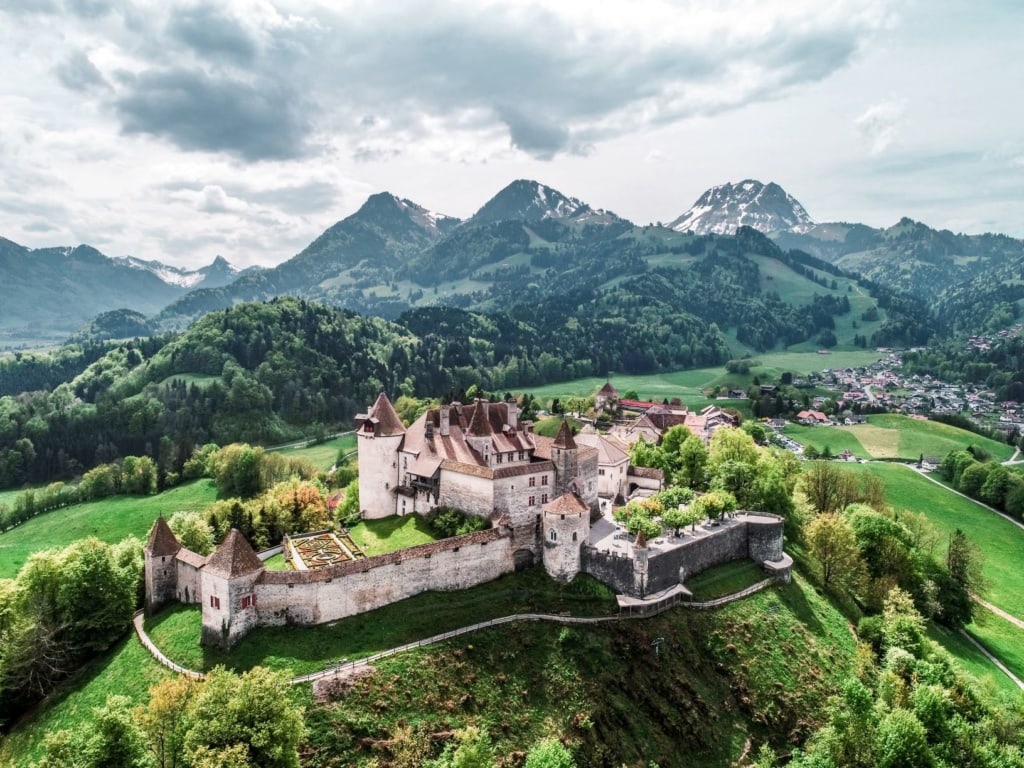 Schloss Gruyeres in der Schweiz