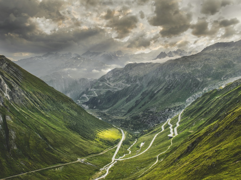 Furkapass (2271 m) im Kanton Wallis.