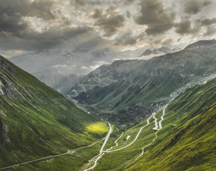 Furkapass (2271 m) im Kanton Wallis.