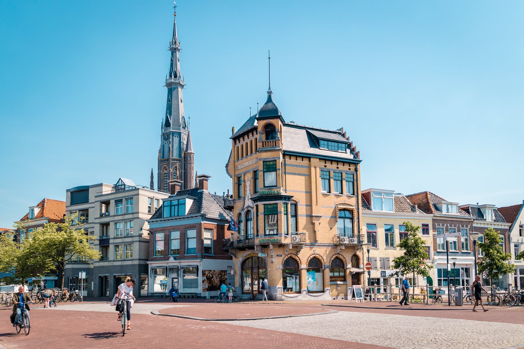 Innenstadt in Leeuwarden, der Hauptstadt von Friesland