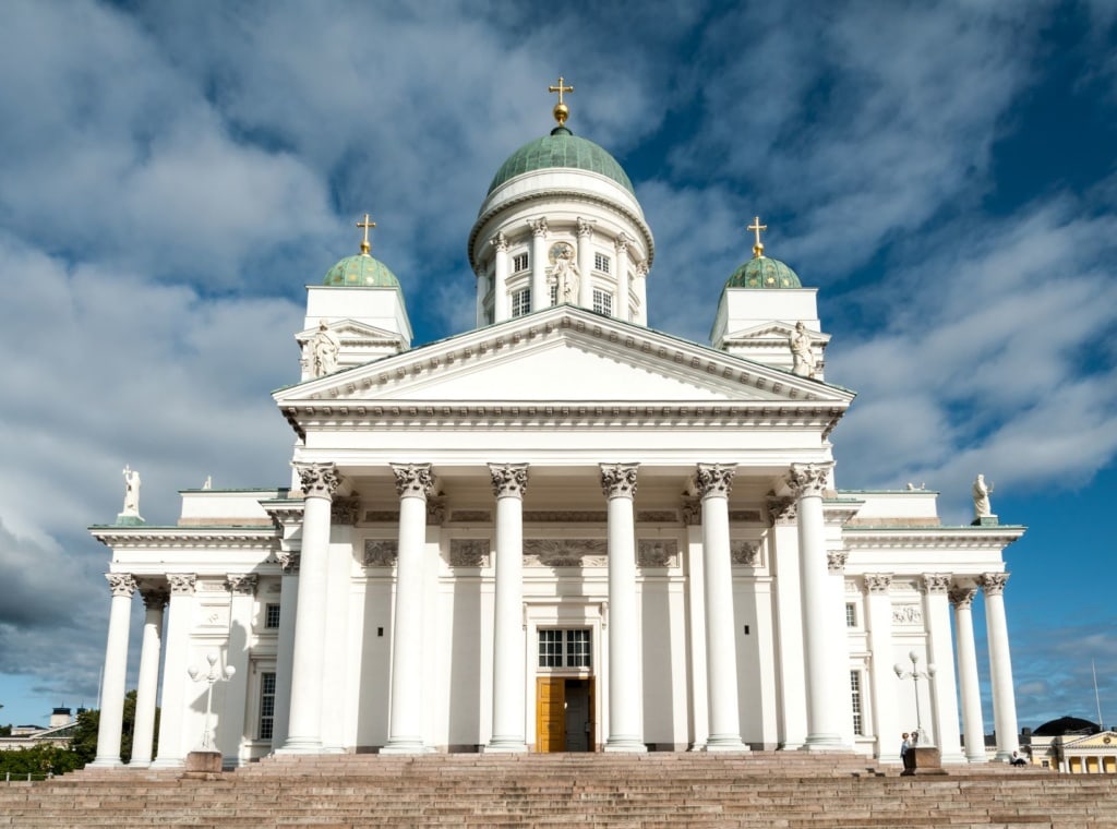 Blick auf den Dom in Helsinki