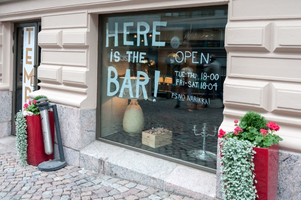 Shop von außen in Helsinki