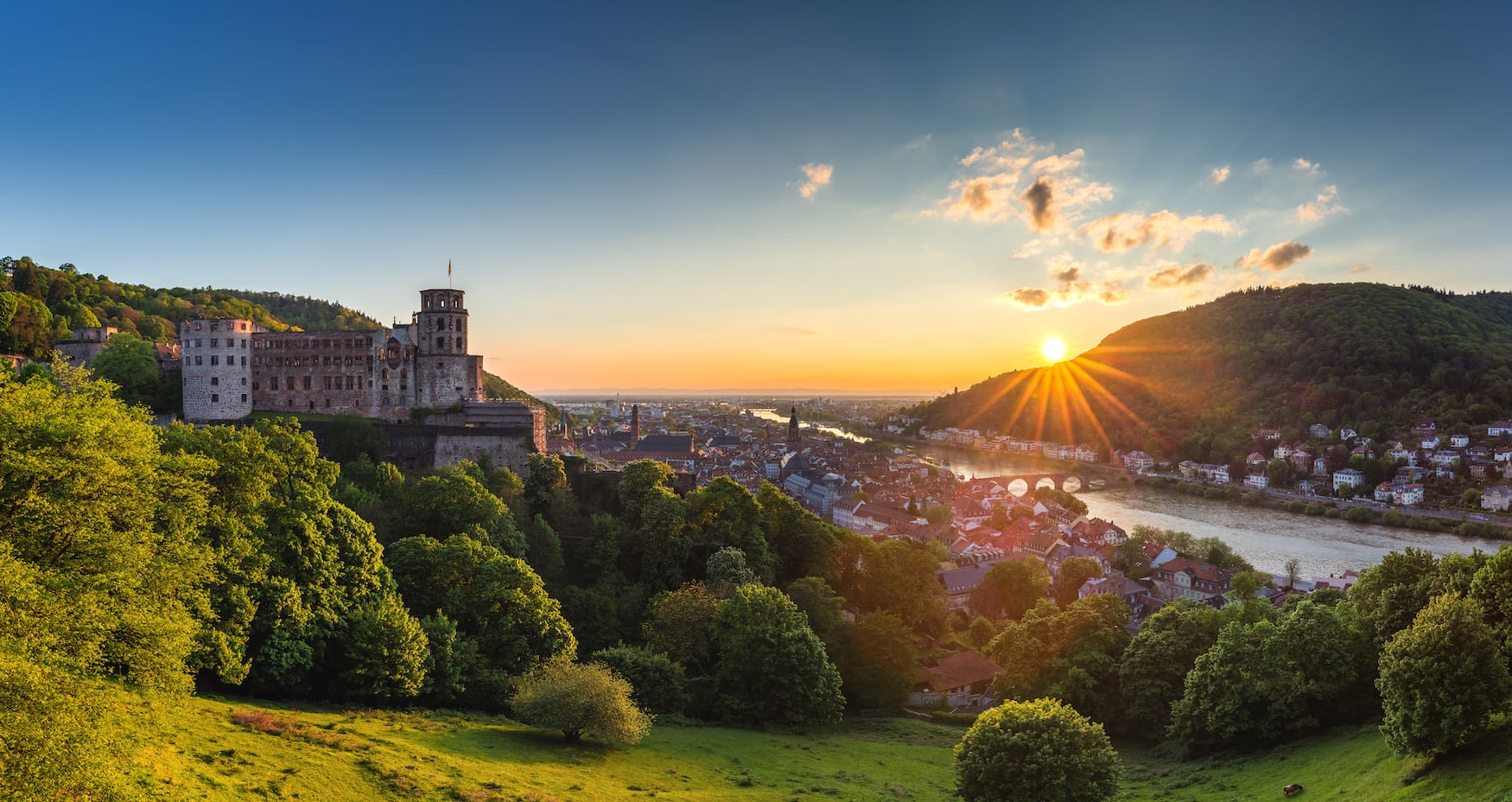 Heidelberger Schloss im Neckartal