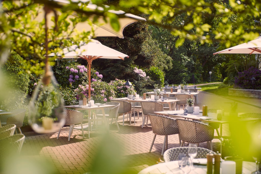Terrasse des OLIVA Restaurants in Marburg