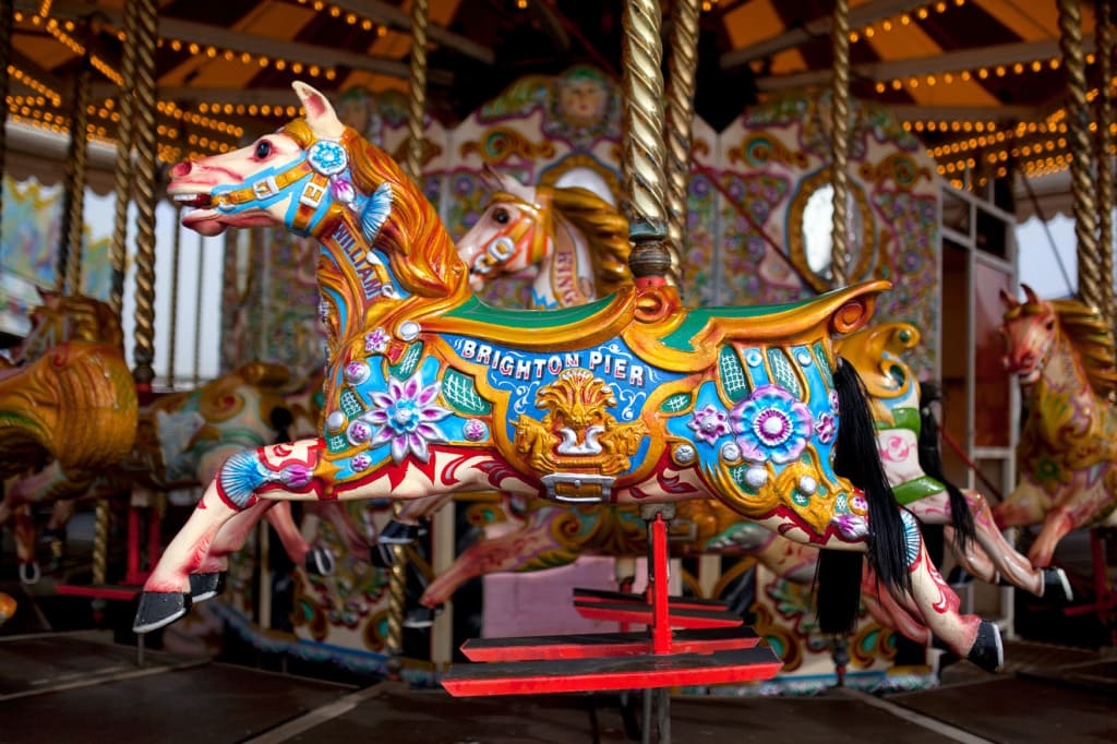 Kirmespferd am brighton Pier