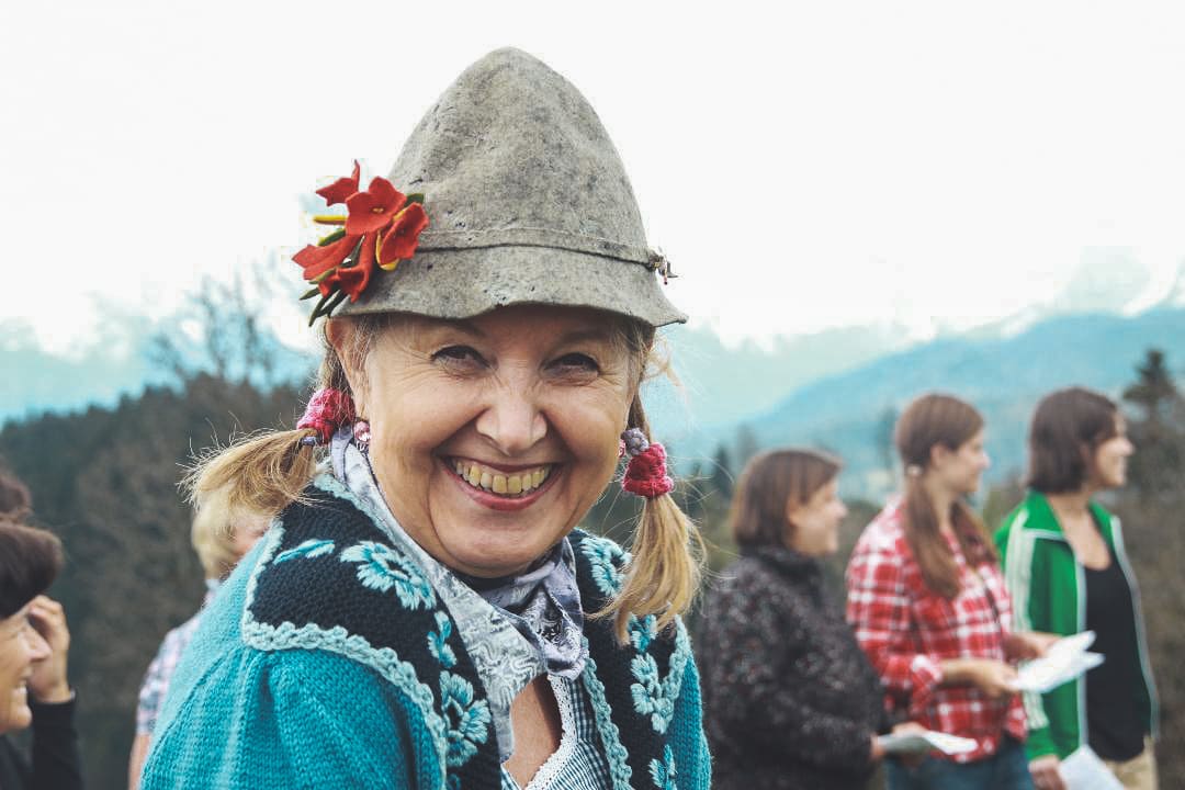 Teilnehmerin eines Jodelseminars