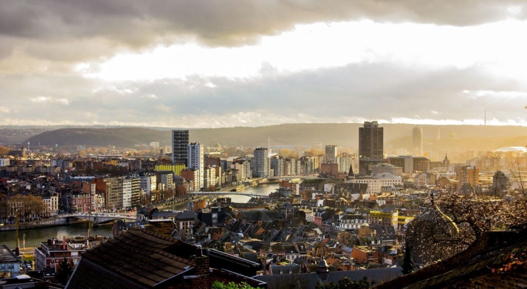 Skyline von Lüttich (Liege) in Belgien
