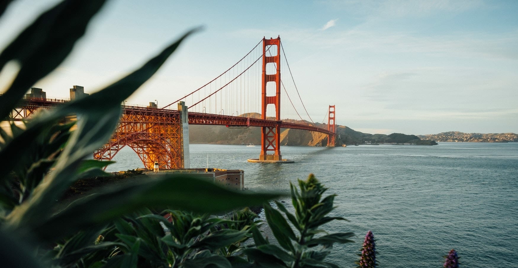 Blick auf die Golden gate Bridge in Kalifornien