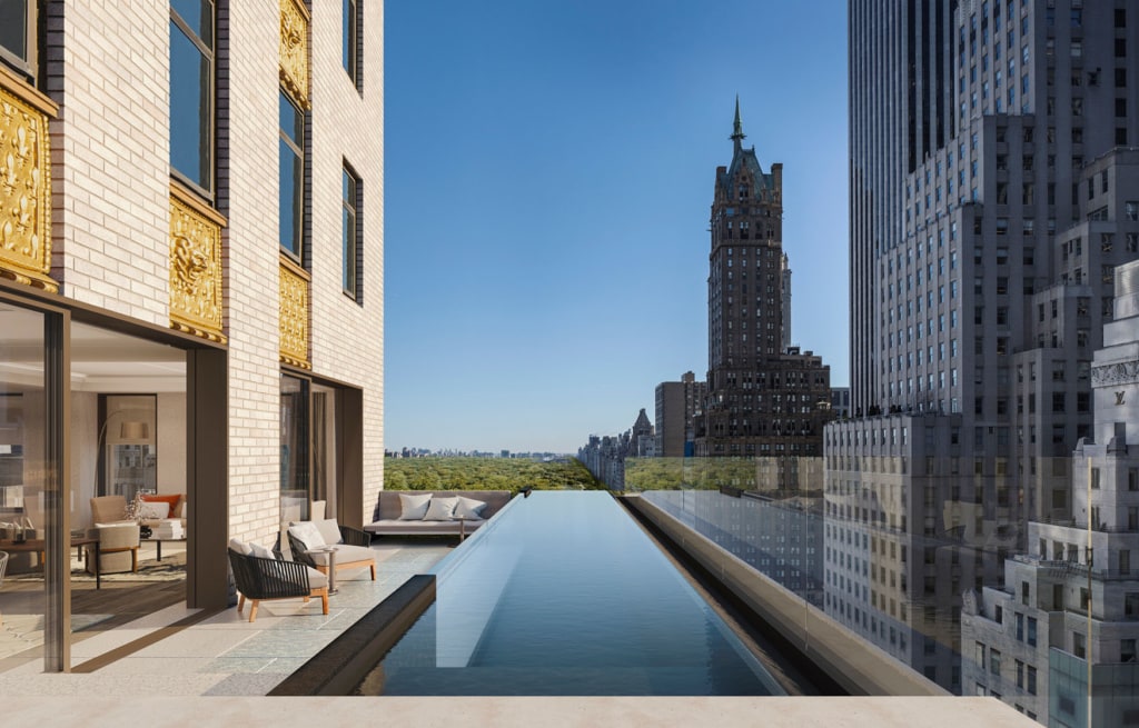 Rooftop Pool im Aman New York