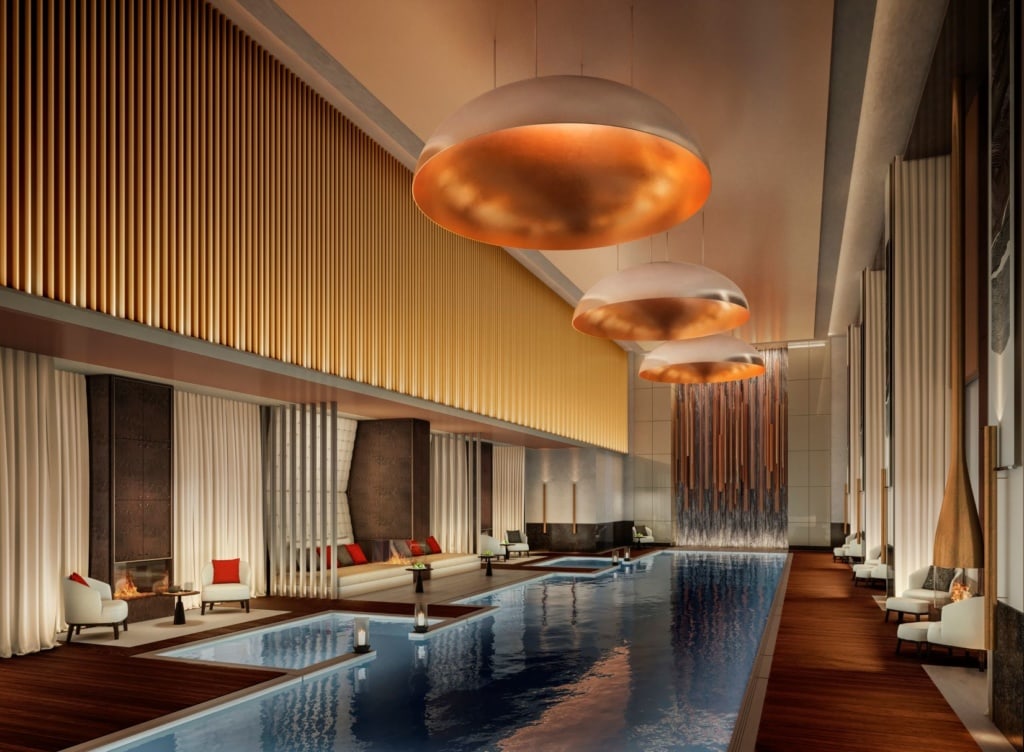 Swimmingpool im Spa des Aman New York 