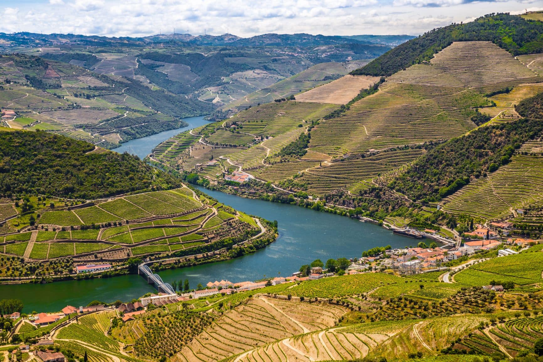 Blick auf das Douro-Tal in Vila Real, Portugal