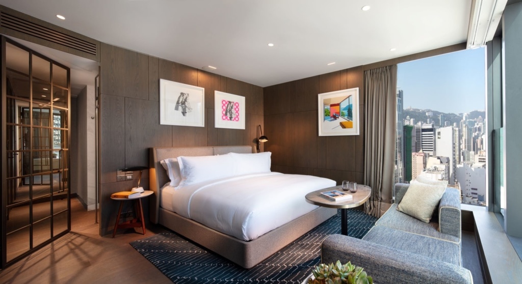 Zimmer mit Ausblick im Hari Hotel Hongkong 