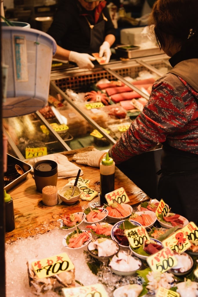 Fisch gehört zur japanischen Küche einfach dazu - am besten frisch vom Fischmarkt.