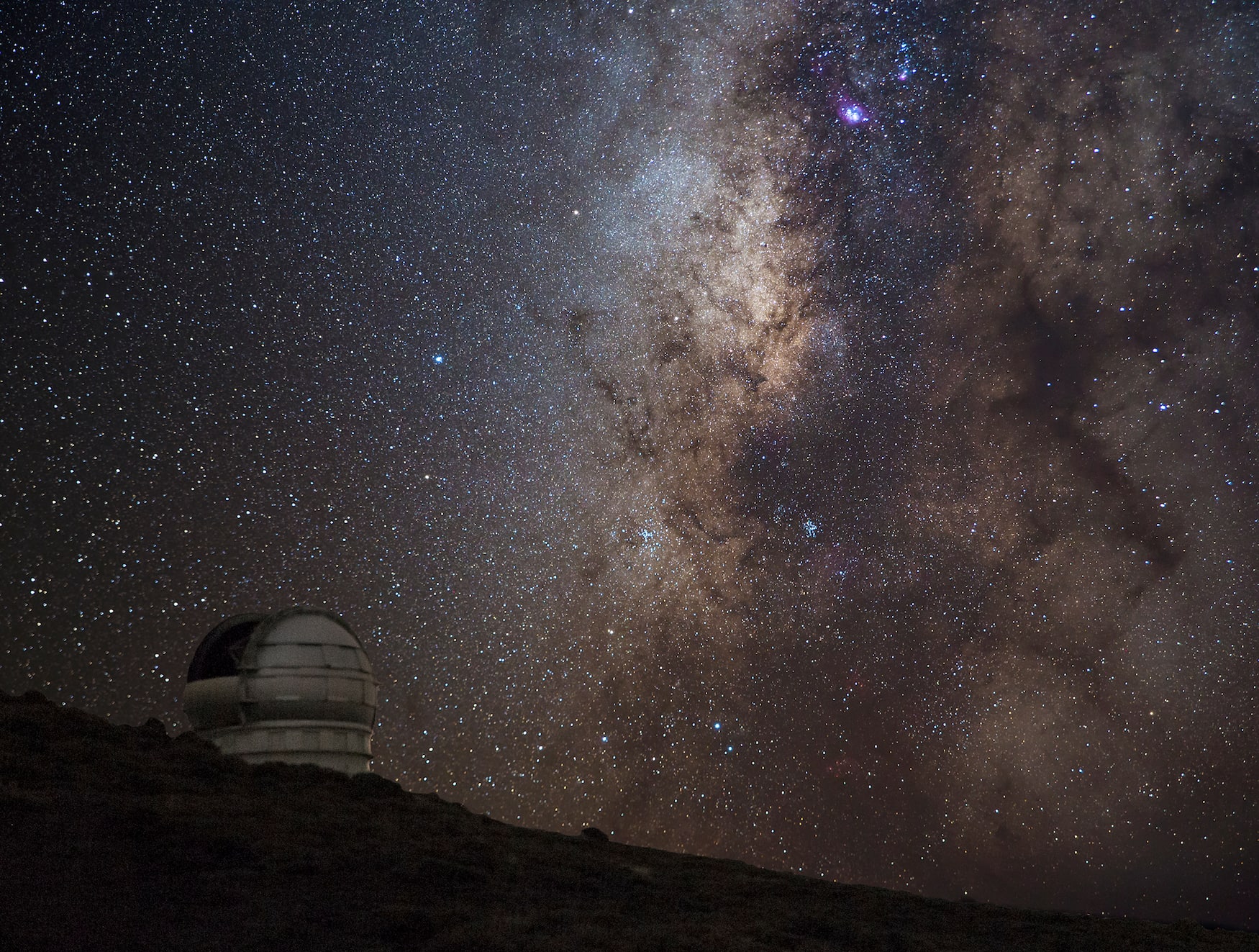 Sternenhimmel auf La Palma vom Roque de los Muchachos 