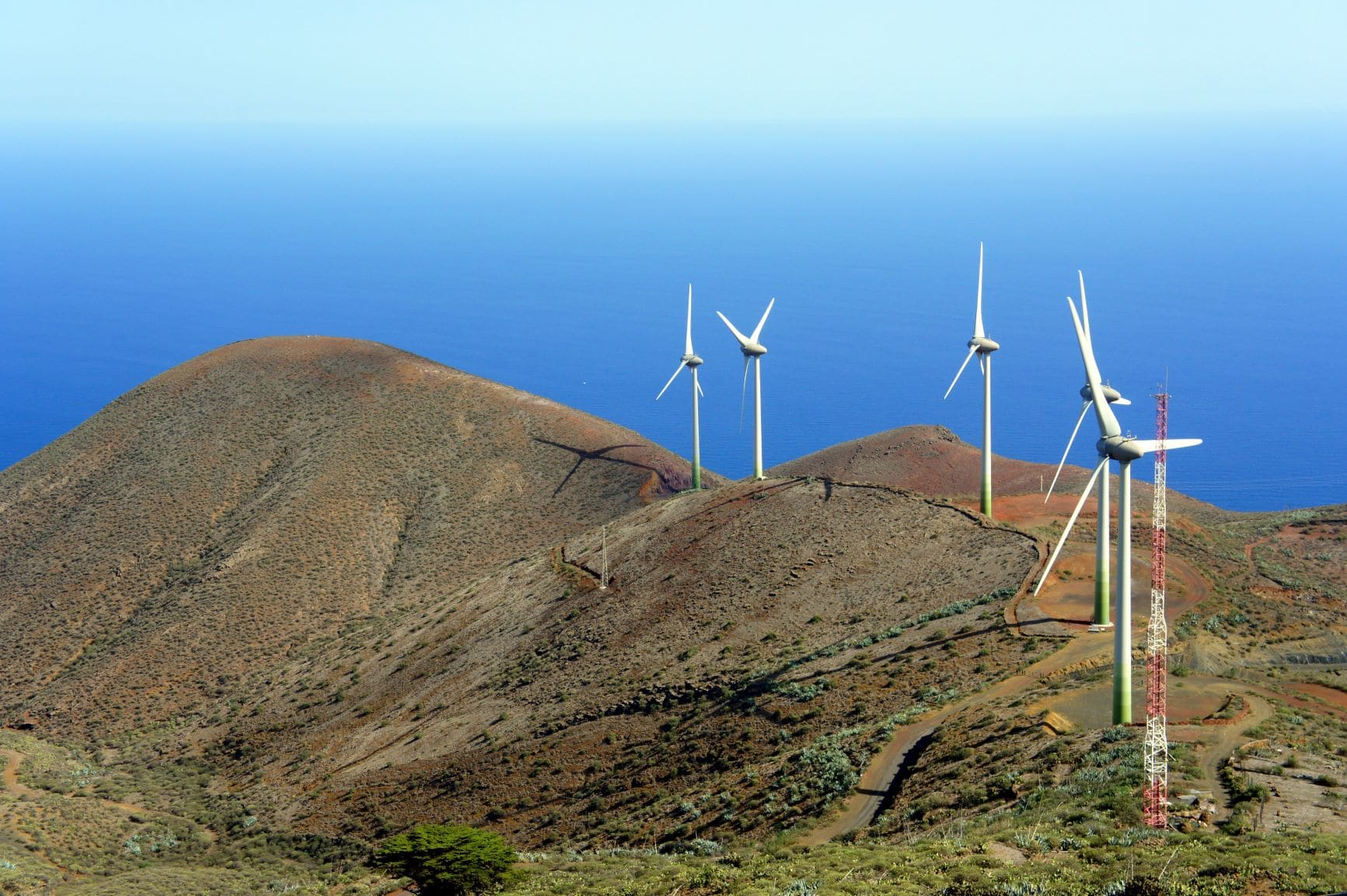 Windkrafträder auf El Hierro 