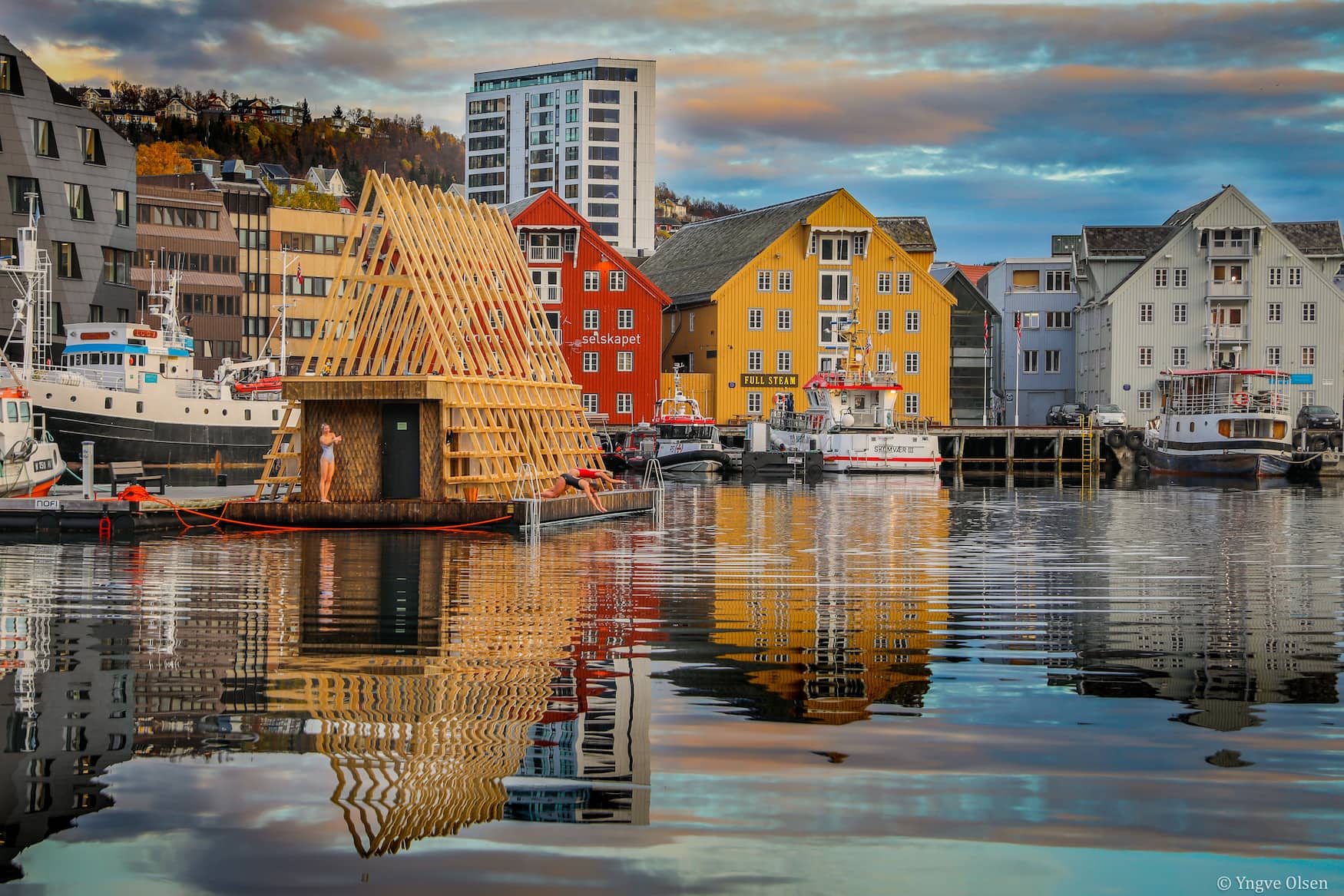 Pust Sauna im Hafenvon Tromso