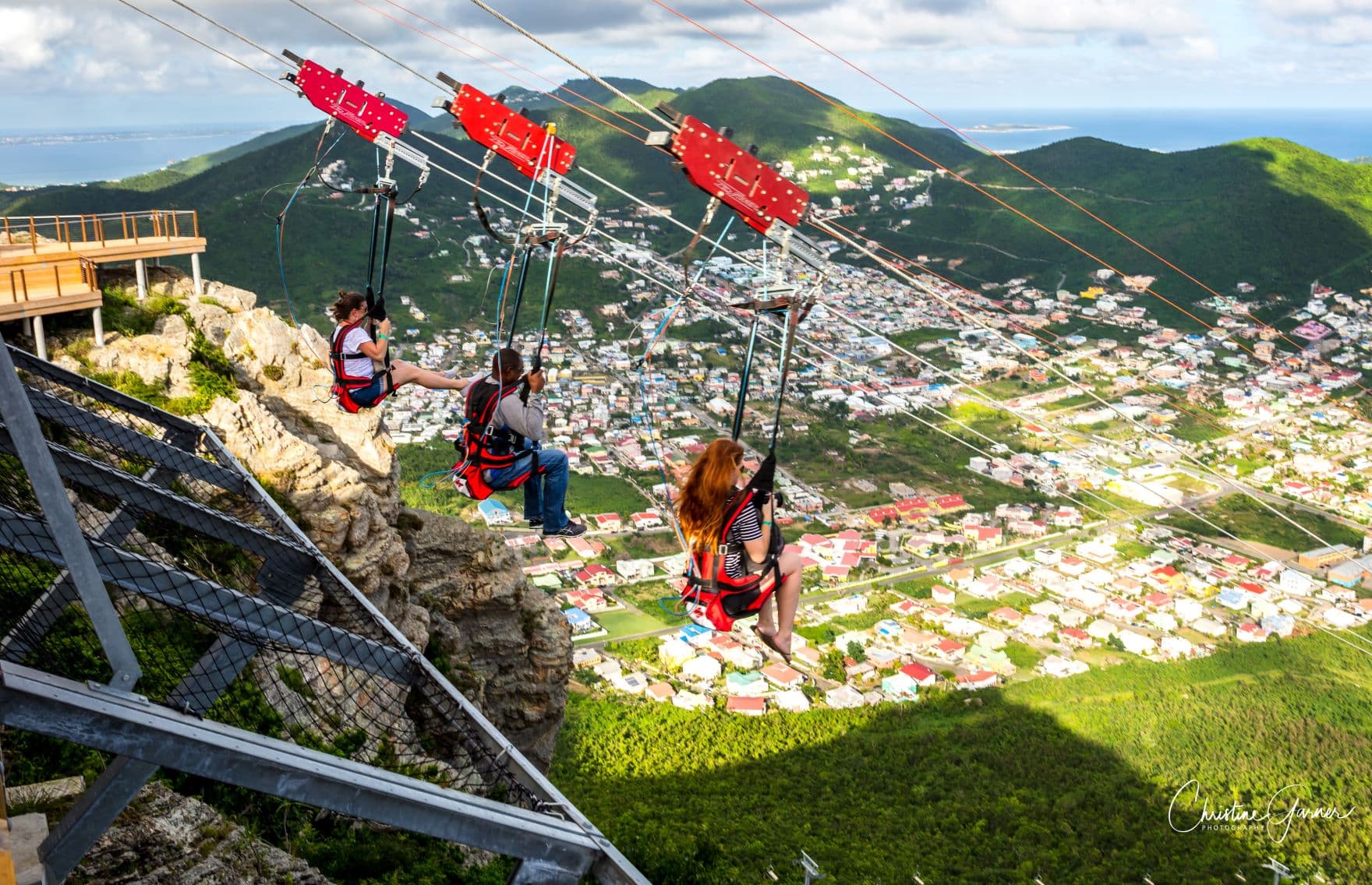 Zipline im Rainforest Adventure auf St. Maarten