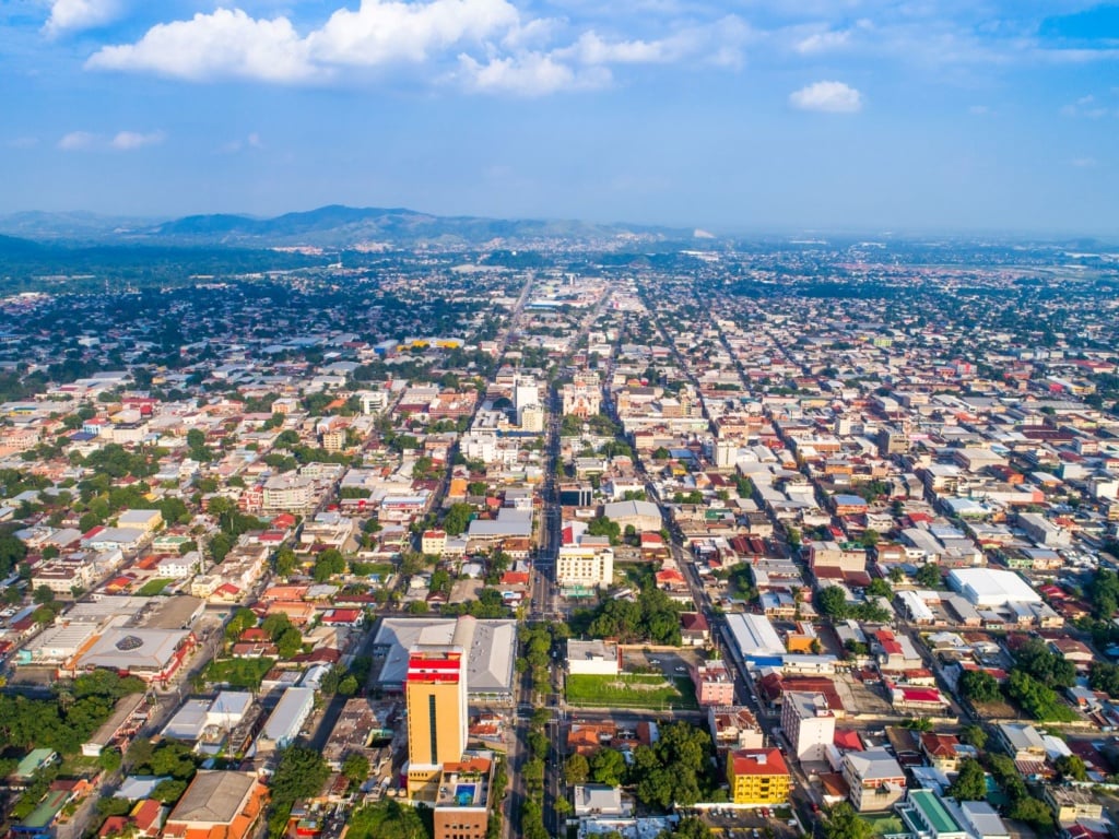 San Pedro Sula in Honduras aus der Vogelperspektive 