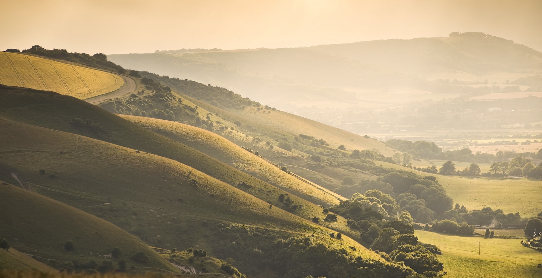 Devil's Dyke bei Sonnenuntergang