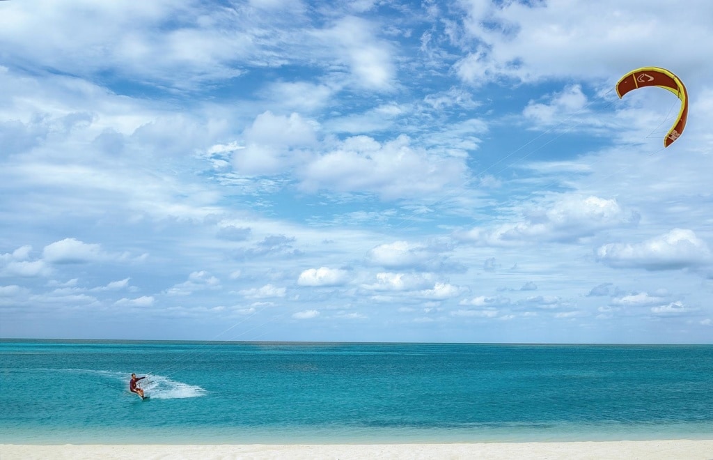 Windsurfing in der Old Bahama Bay