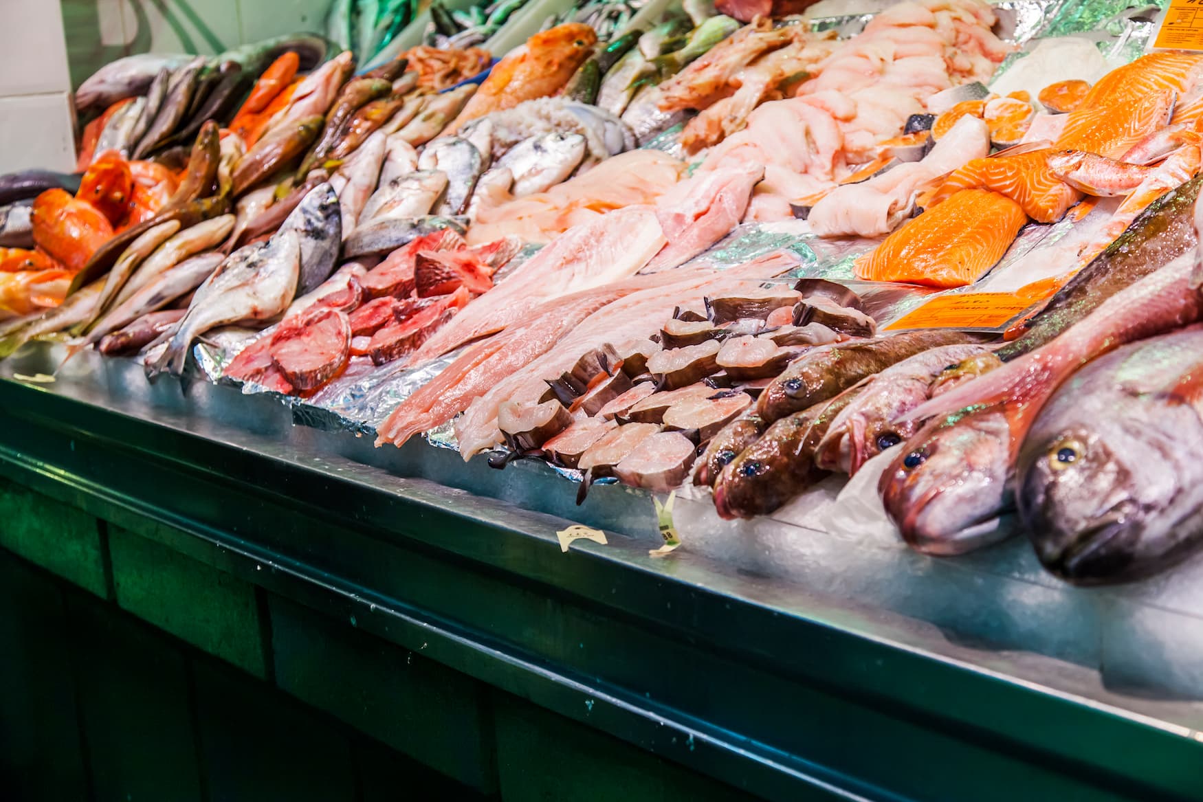 Frischer Fisch in Markthalle in Las Palmas, Gran Canaria, Spanien