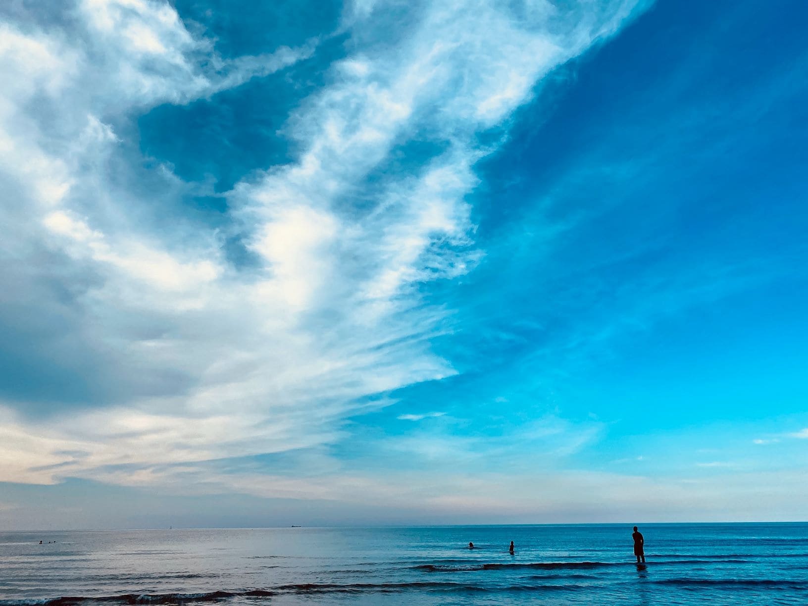 Badende am Nantasket Beach in Hull