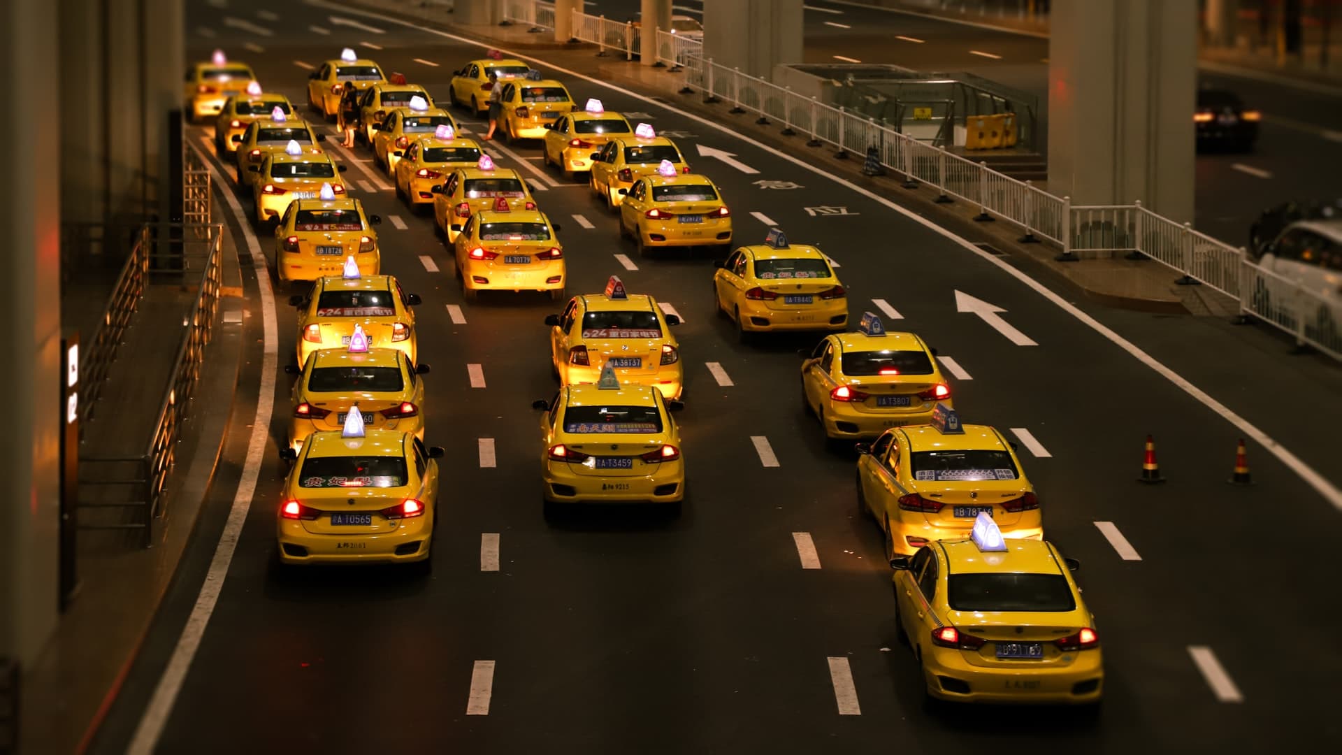 Taxischlangen am Airport