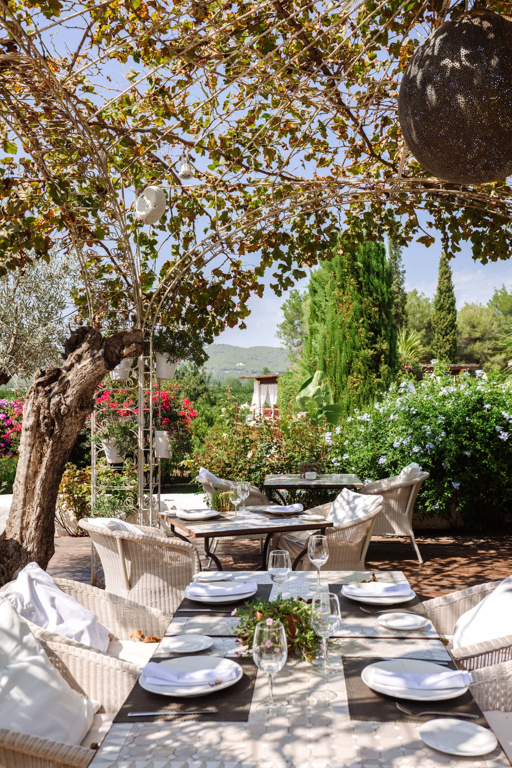 Restaurant im Atzaró Agroturismo Hotel auf Ibiza