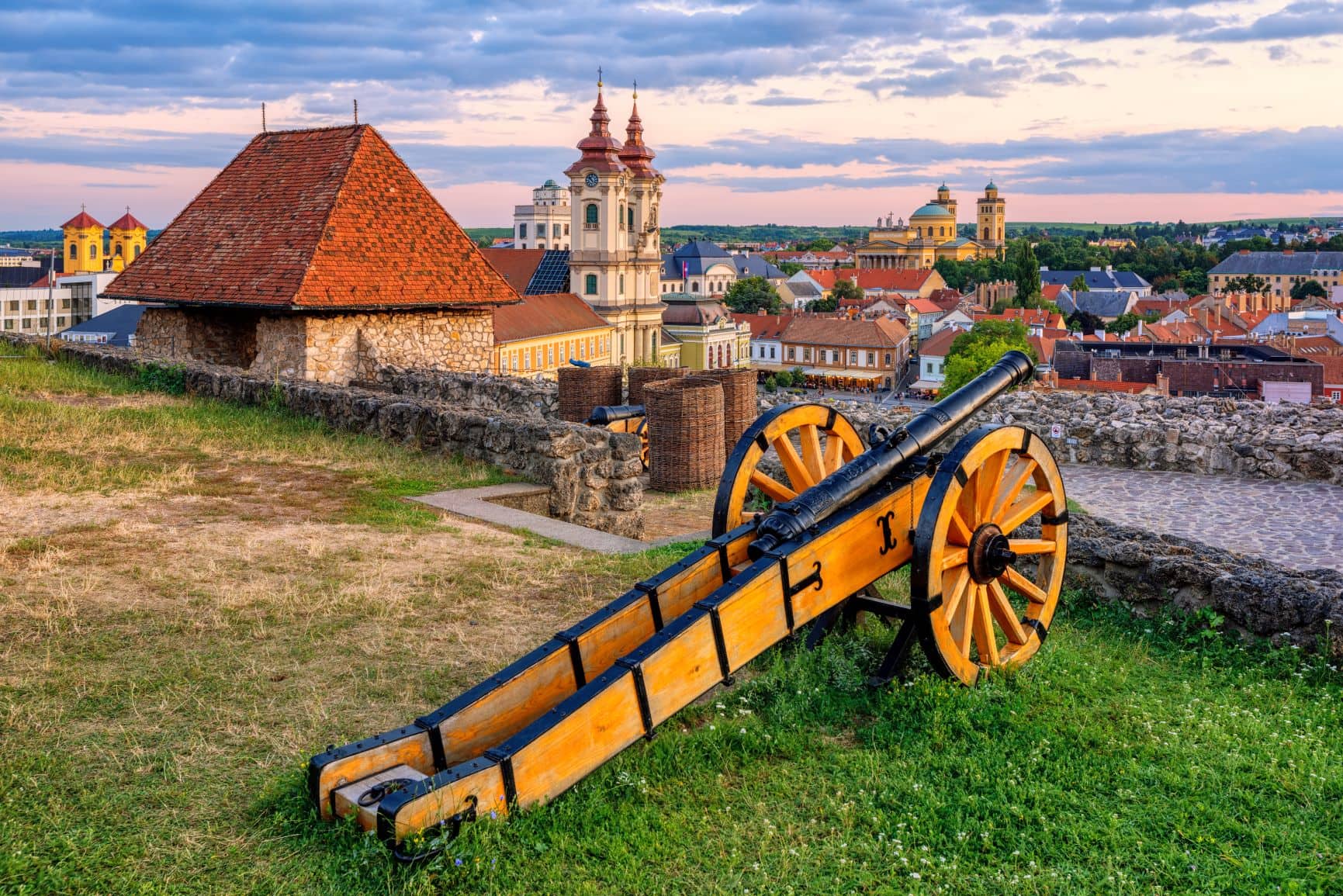 Ausblick von der Burg Eger in Ungarn