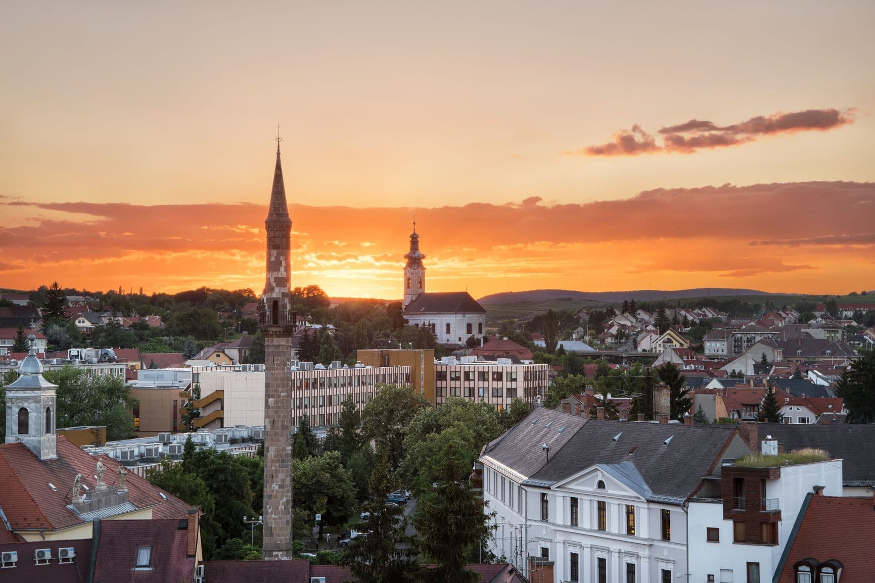 Minarett in Eger, Ungarn