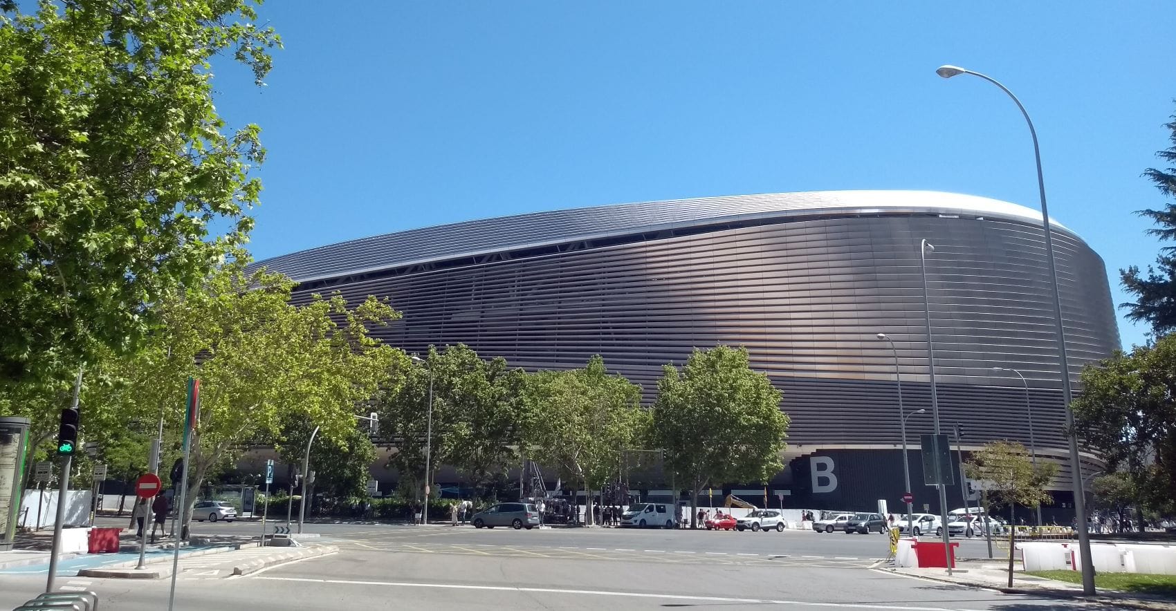 Santiago-Bernabéu-Stadion in Madrid von außen